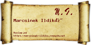 Marcsinek Ildikó névjegykártya